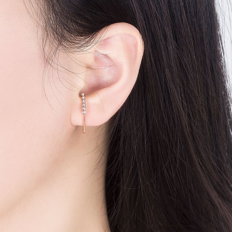Silver Needle Jewelry Earrings