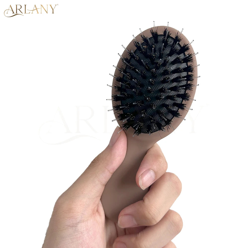 Matte Finish Boar Bristle Hair Brush Nylon Teeth