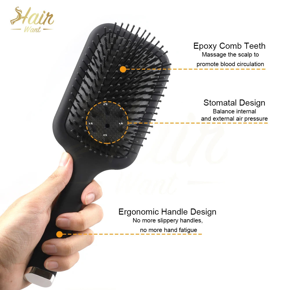 Hair Want Detangling Paddle Hairbrush