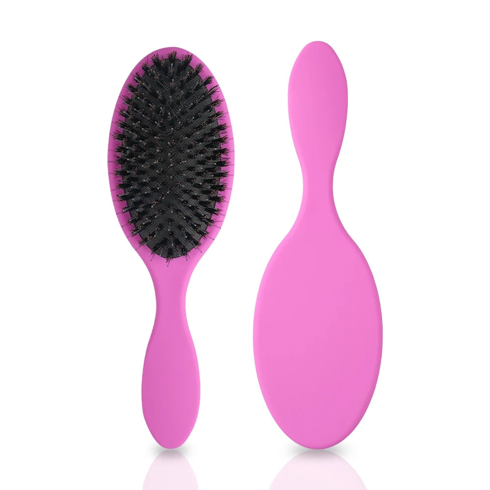 Matte Finish Boar Bristle Hair Brush Nylon Teeth