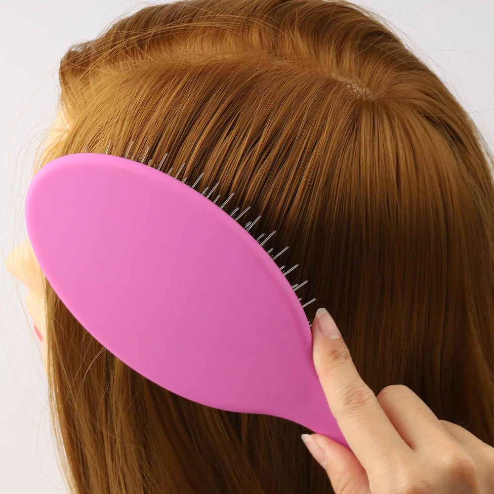 Matte Finish Boar Bristle Hair Brush Nylon Teeth