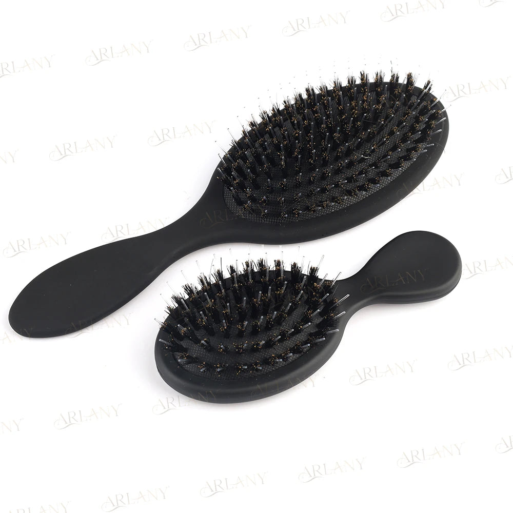 Matte Finish Boar Bristle Hair Brush Nylon Teeth